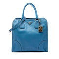 Prada Saffiano Lux Shopping Tote Bag - Blue
