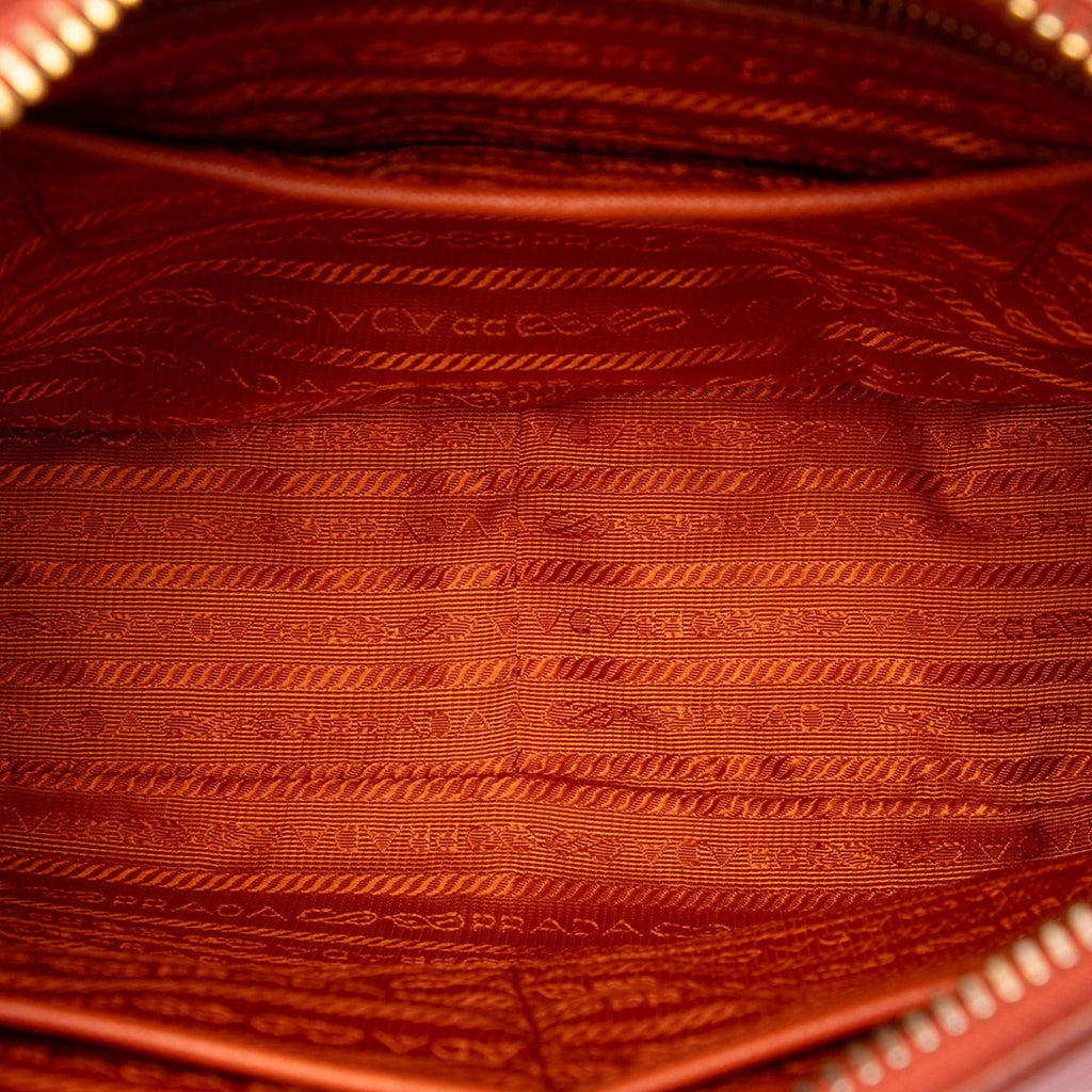 Prada Saffiano Lux Shoulder Bag - Orange