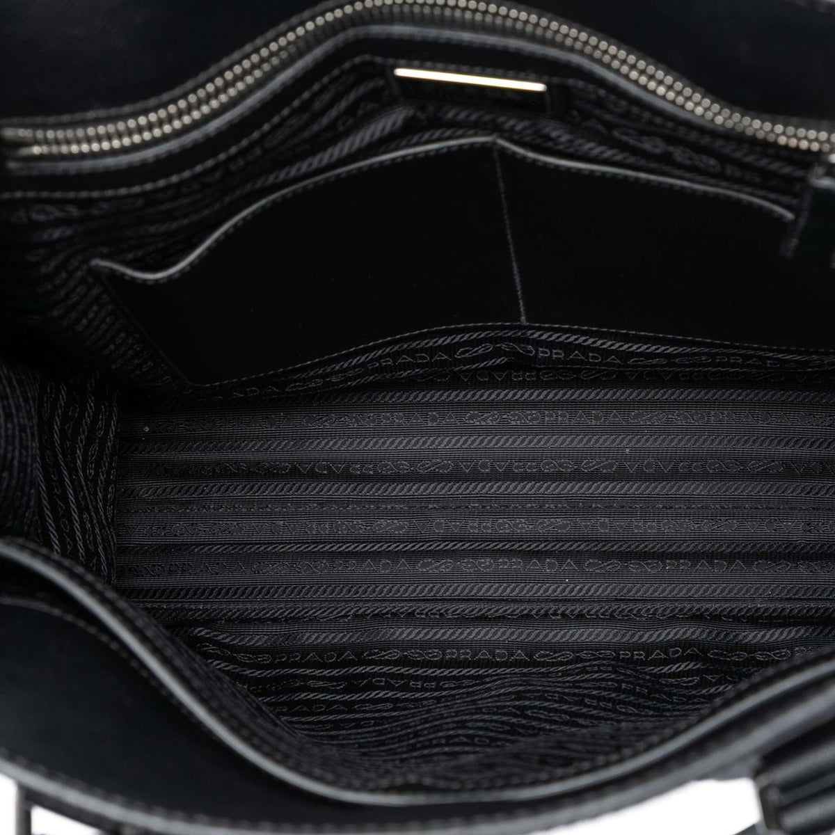 Prada Saffiano Lux Tote Bag - Black