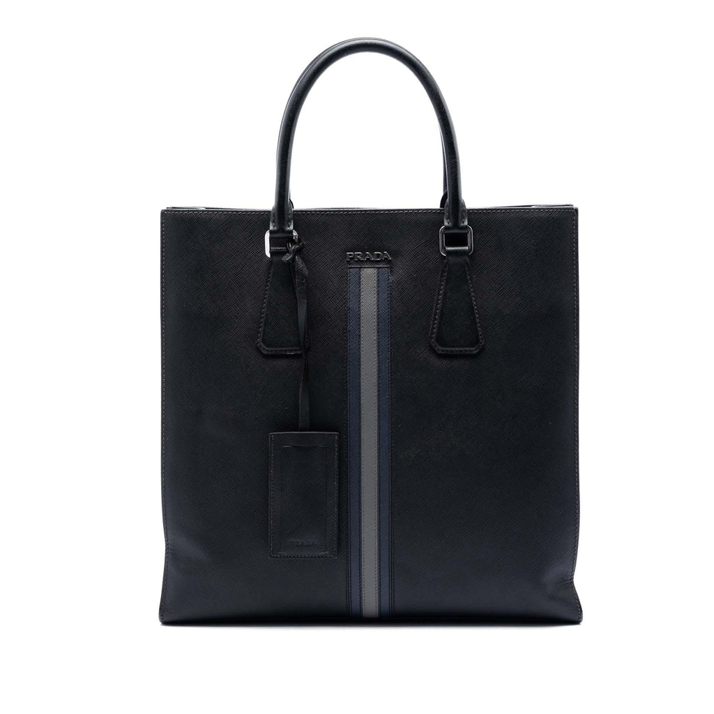 Prada Saffiano Lux Tote Bag - Black