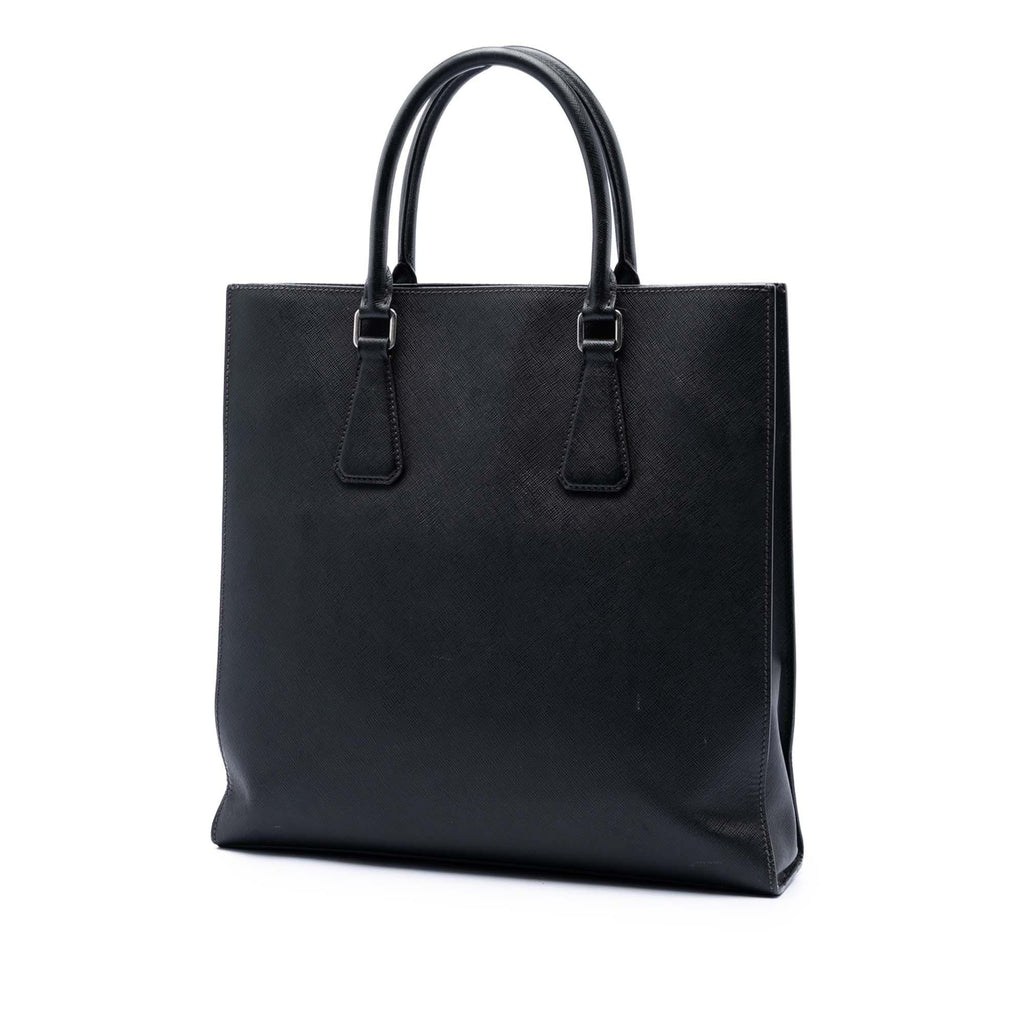 Prada Saffiano Lux Tote Bag - Black