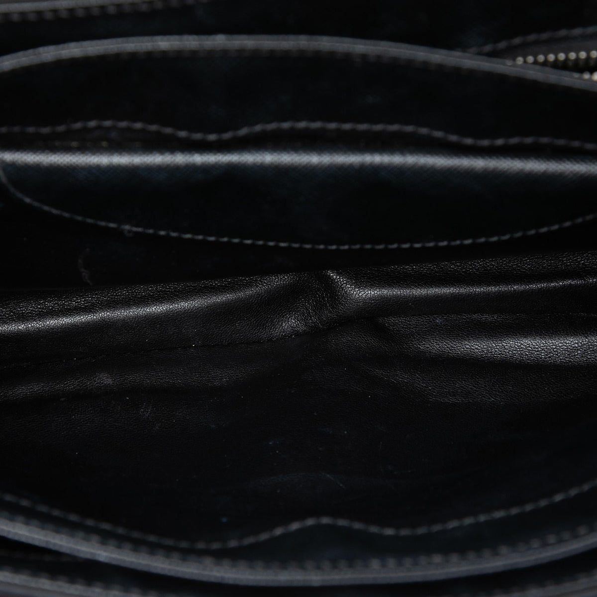 Prada Saffiano Lux and Tessuto Chain Crossbody Bag - Black