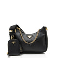 Prada Saffiano Re-Edition 2005 Crossbody Bag - Black