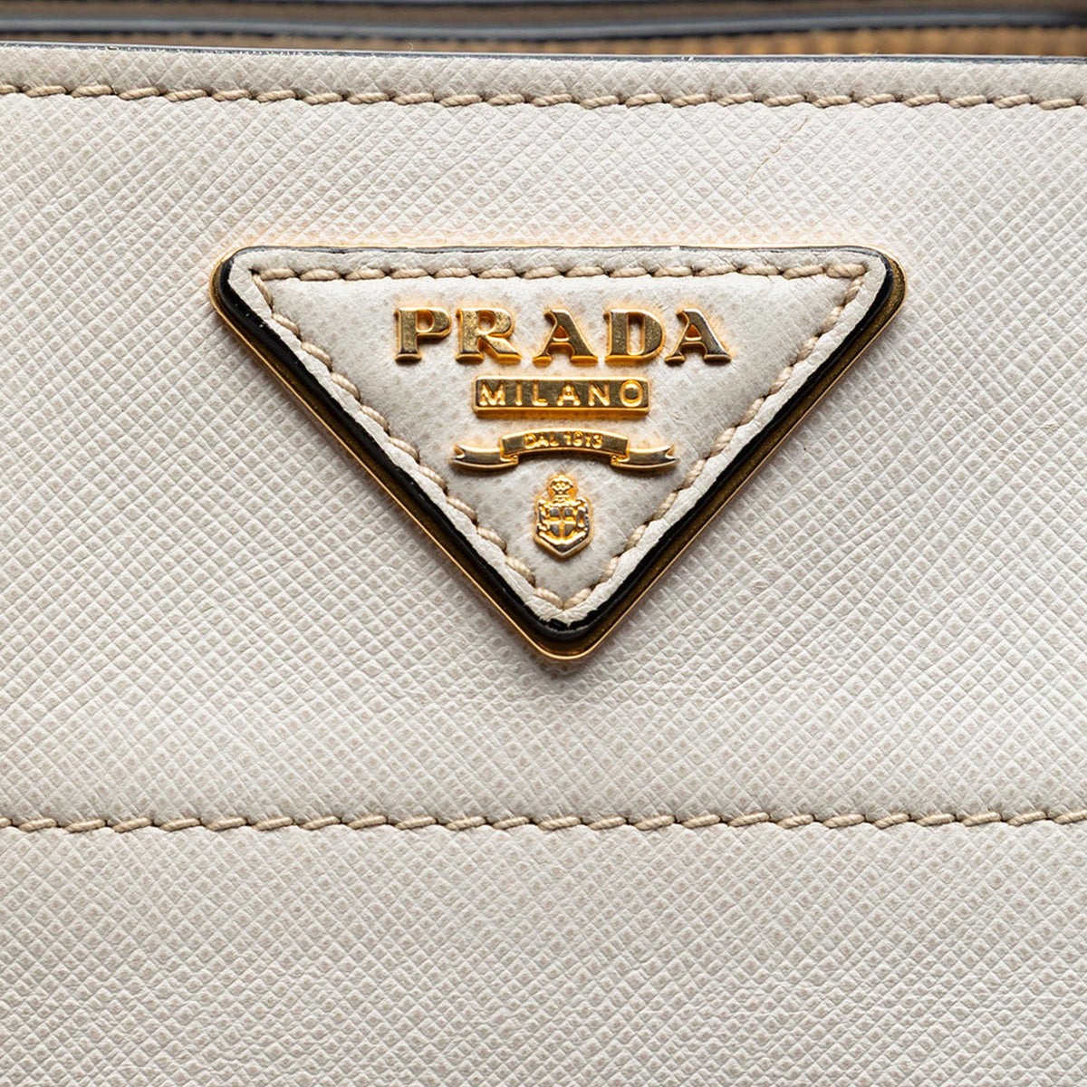 Prada Saffiano Soft Triple Pocket Tote Bag - White