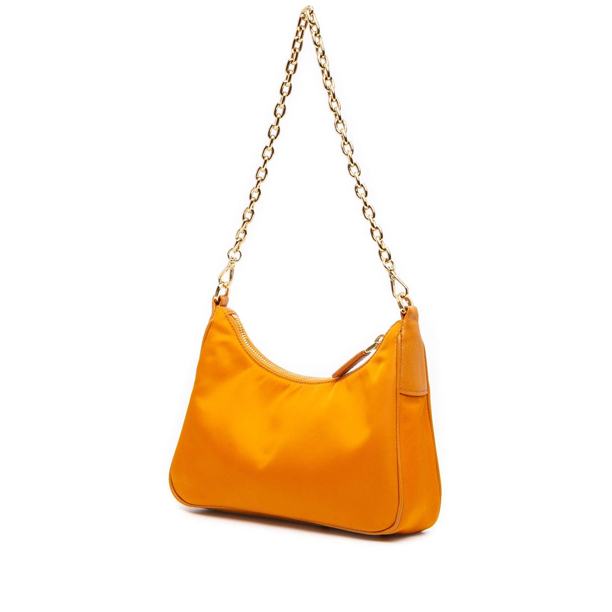 Prada Saffiano Trimmed Re Nylon Re Edition 2005 Satchel - Orange