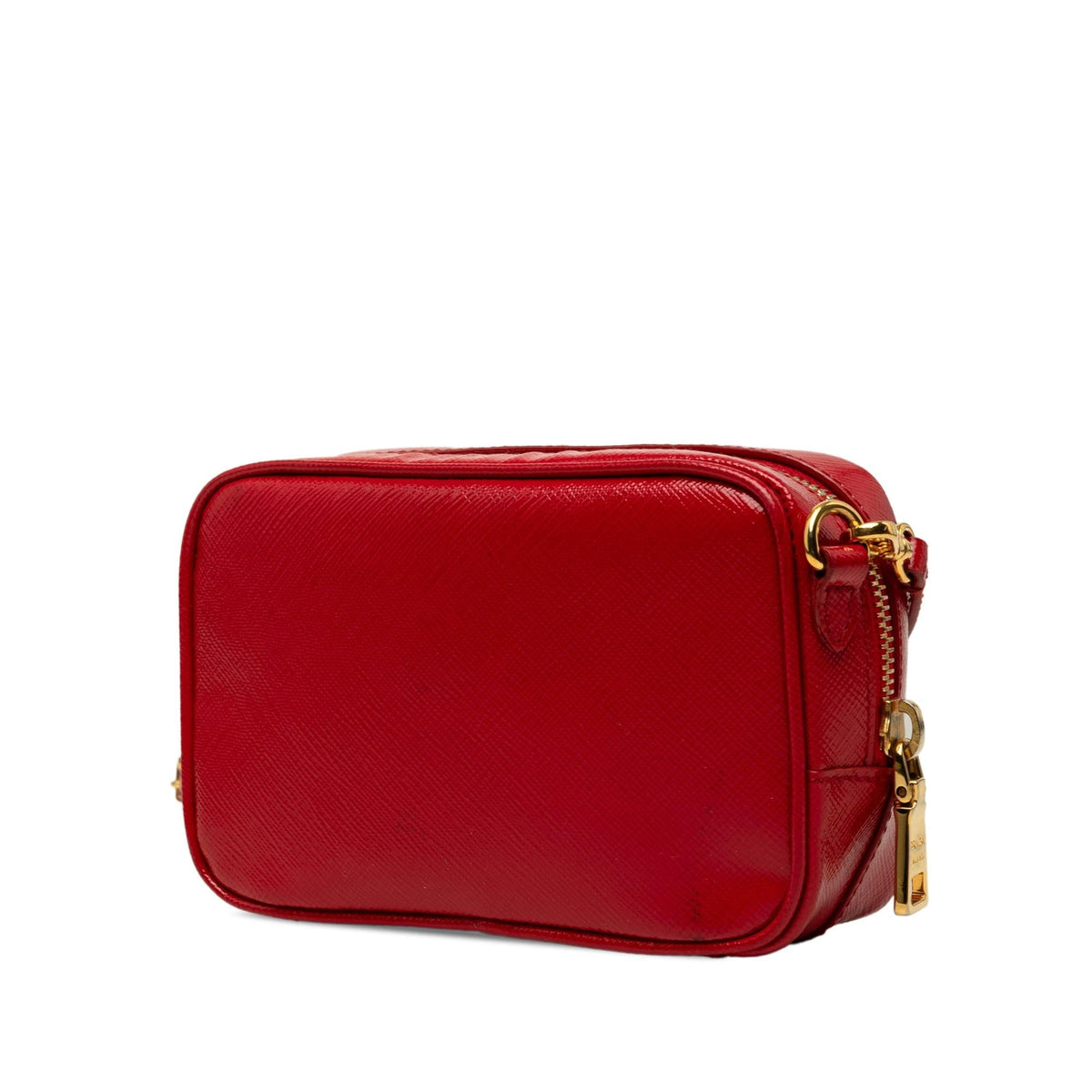 Prada Saffiano Vernice Bow Camera Bag - Red