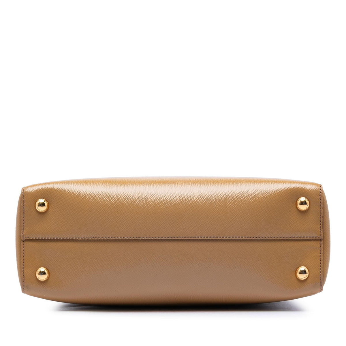 Prada Saffiano Vernice Parabole Satchel - Brown