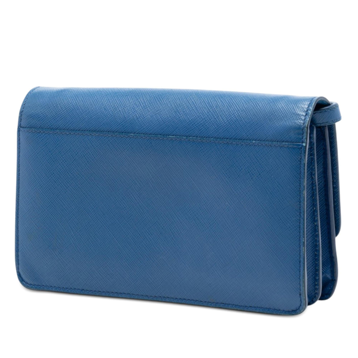 Prada Saffiano Wallet on Strap - Blue