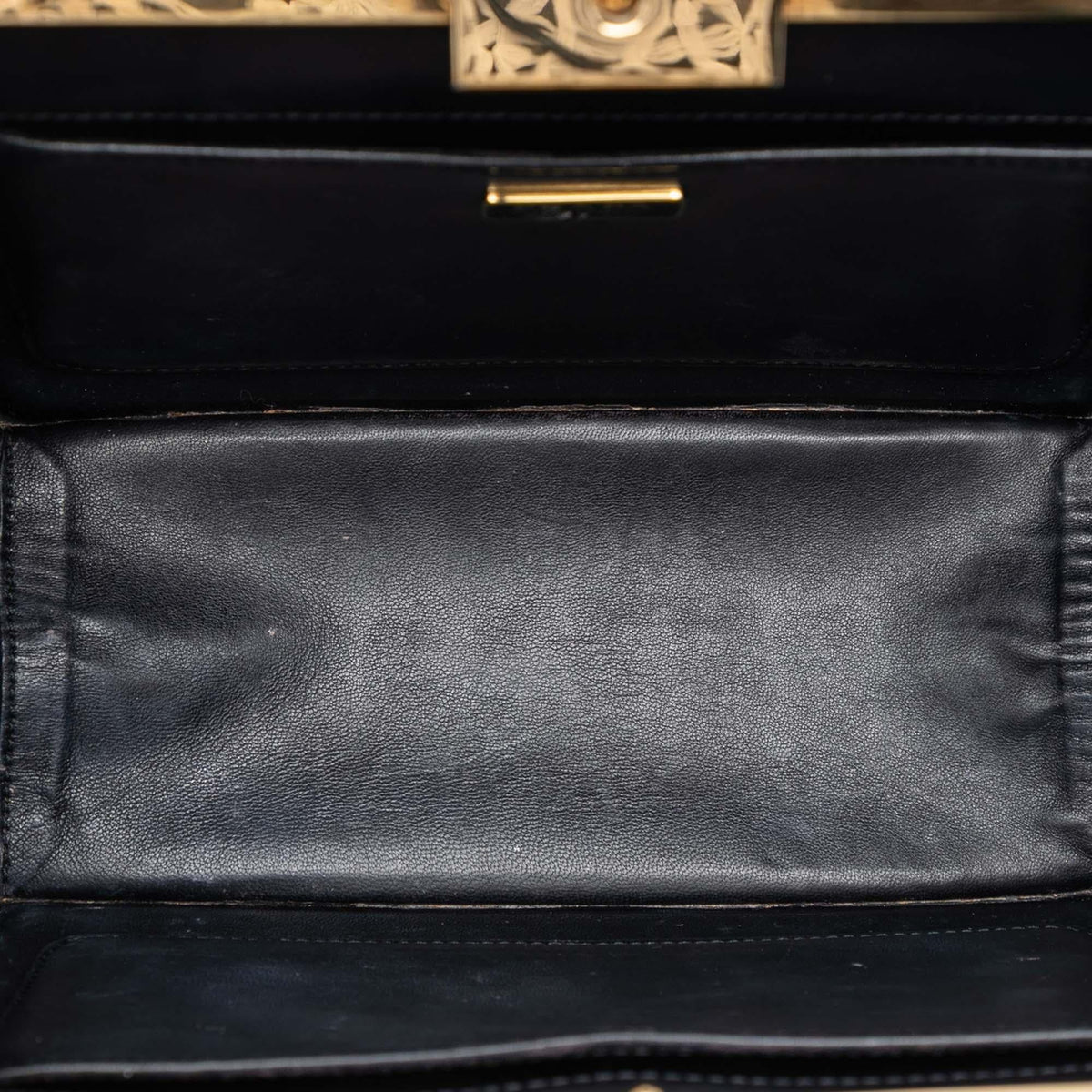 Prada Saffiano and City Calf Light Frame Crossbody Bag - Black