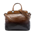 Prada Sfumato Vernice Naplak Frame Satchel - Brown