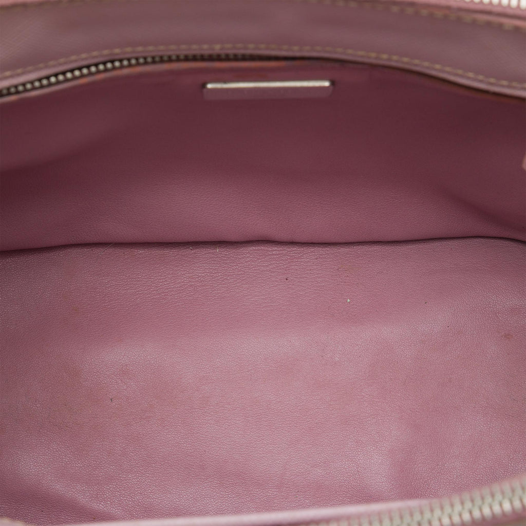 Prada Small Bicolor Saffiano Galleria Double Zip Satchel - Beige/Pink