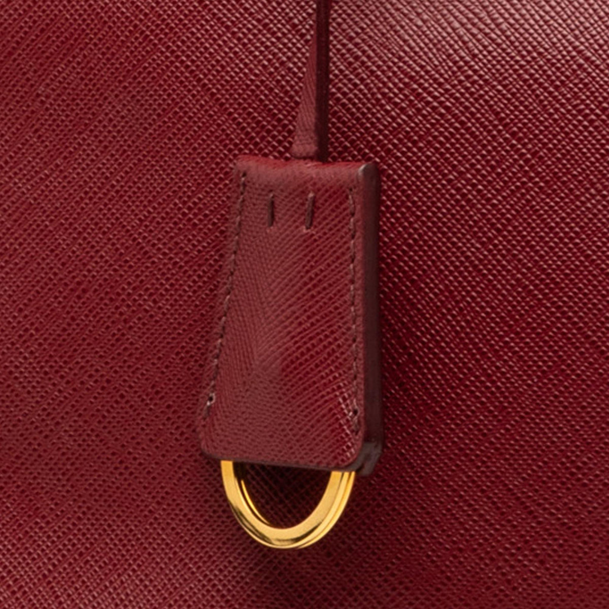 Prada Small Saffiano Lux Galleria Double Zip Satchel - Red