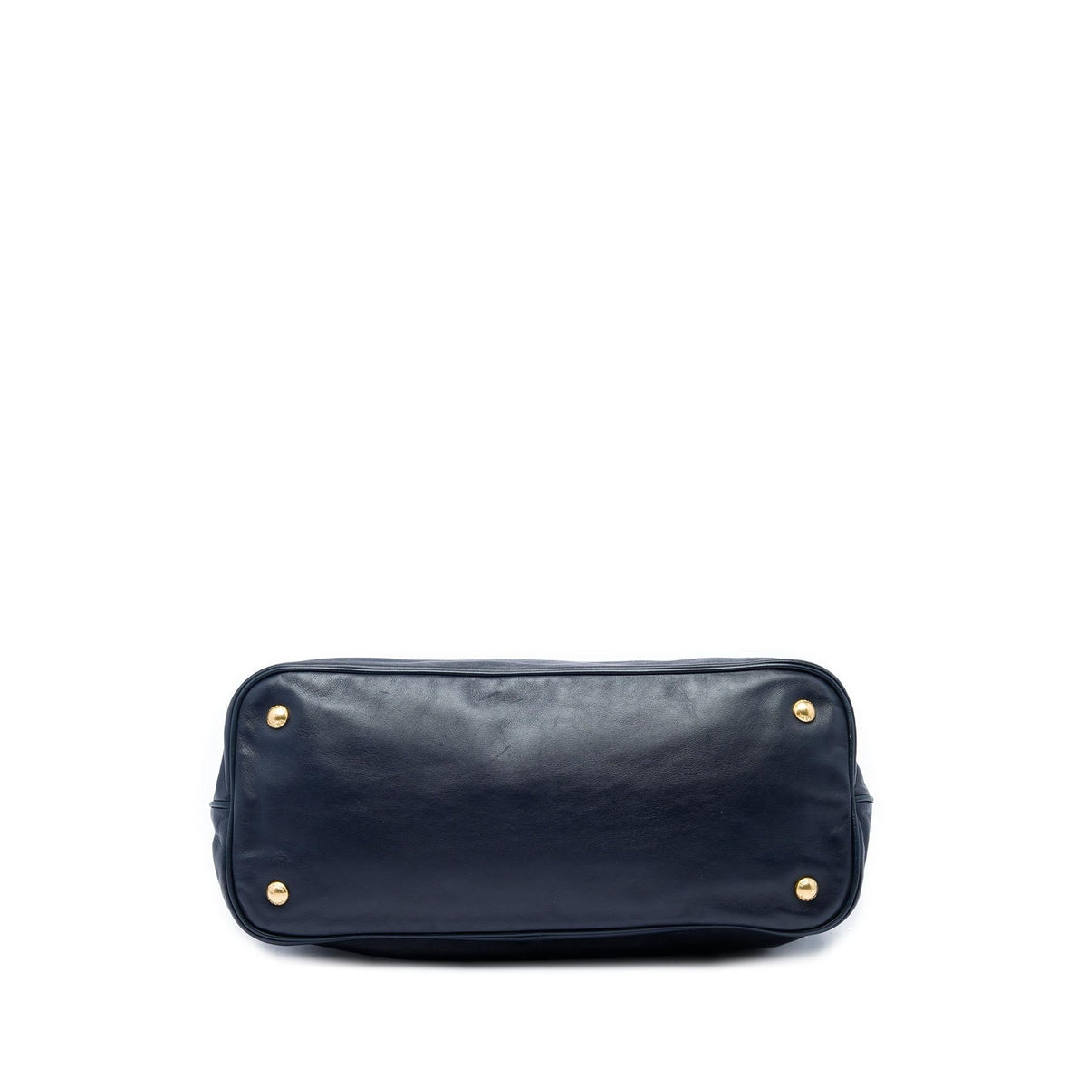 Prada Soft Calfskin Open Convertible Shopping Tote Bag - Blue
