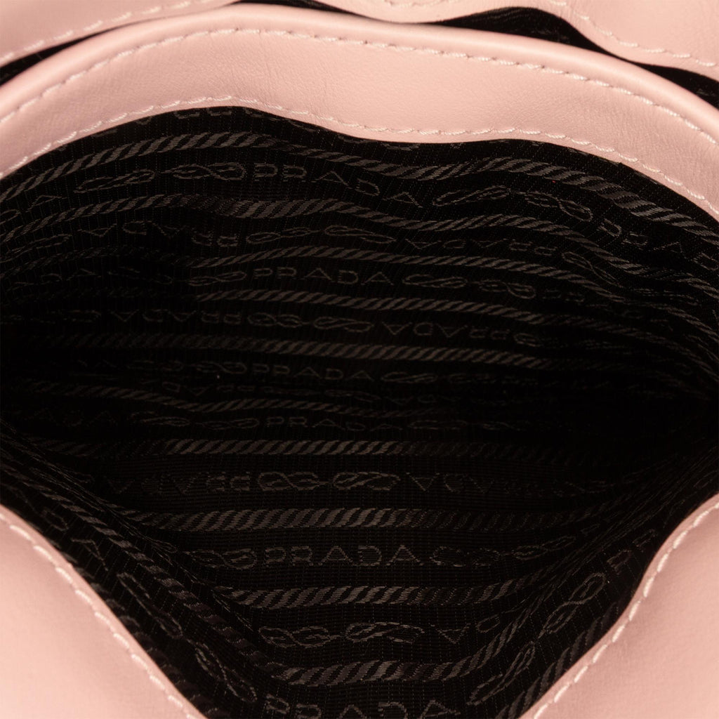 Prada Spazzolato Leather Cleo Flap Shoulder Bag - Pink