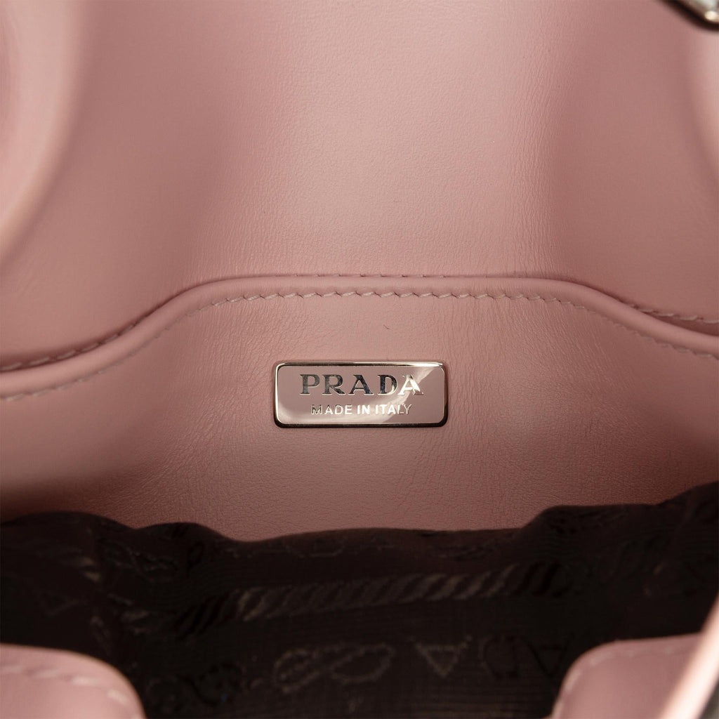 Prada Spazzolato Leather Cleo Flap Shoulder Bag - Pink