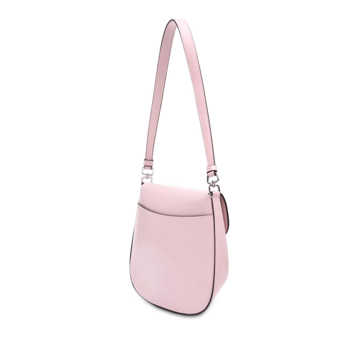 Prada Spazzolato Leather Cleo Flap Shoulder Bag - Pink