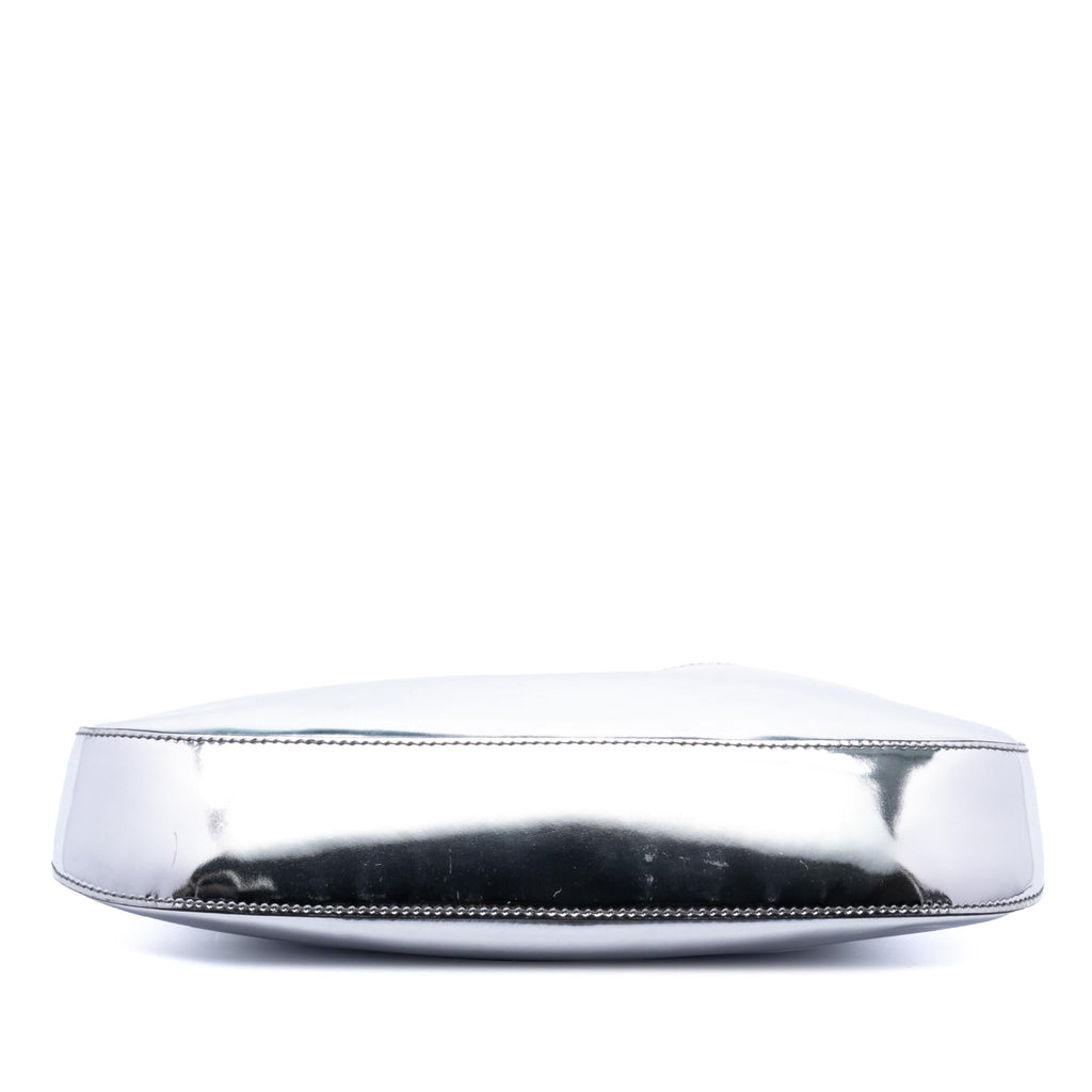 Prada Spazzolato Leather Cleo Shoulder Bag - Silver