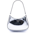 Prada Spazzolato Leather Cleo Shoulder Bag - Silver