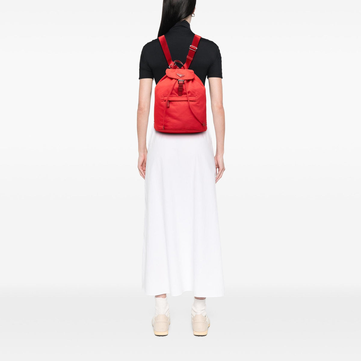 Prada Tessuto Backpack - Red