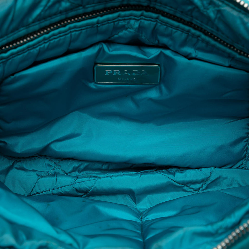Prada Tessuto Bomber Clutch - Blue