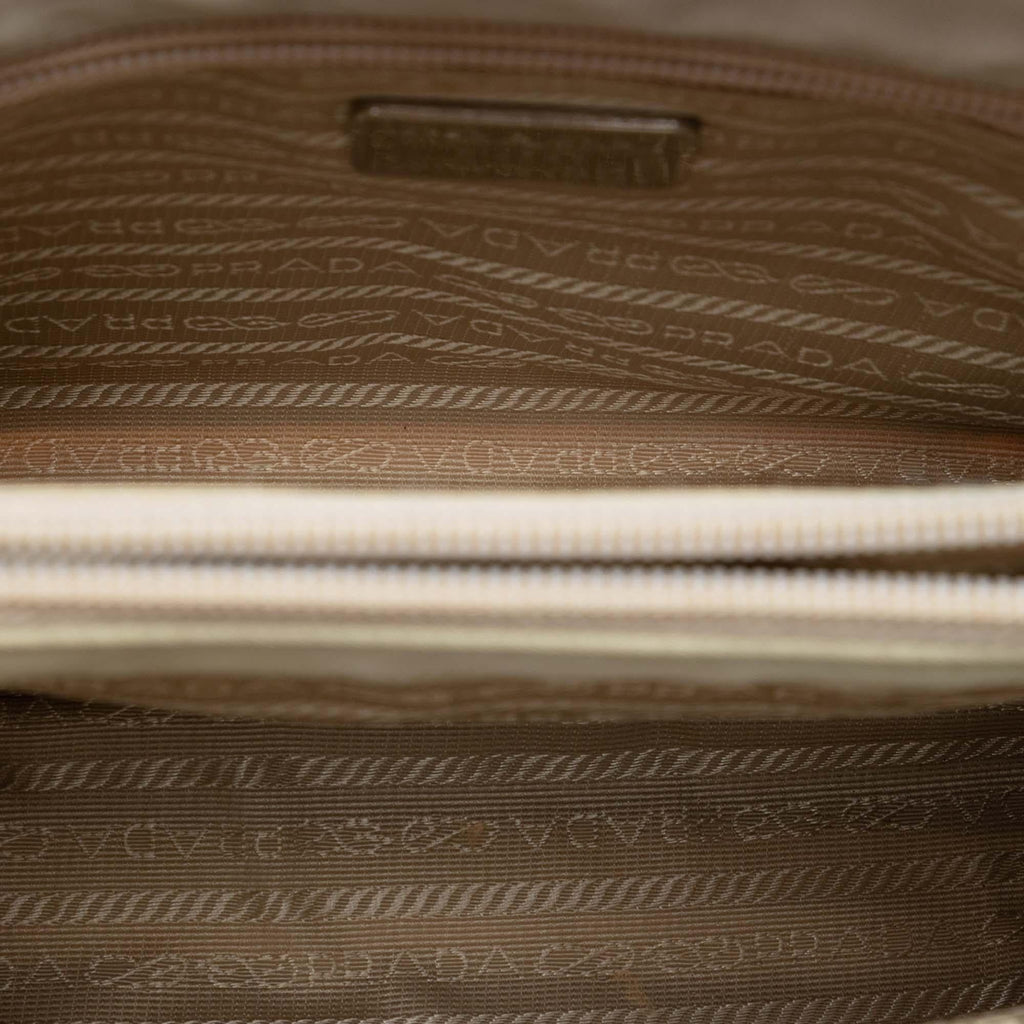 Prada Tessuto Chain Shoulder Bag - Beige