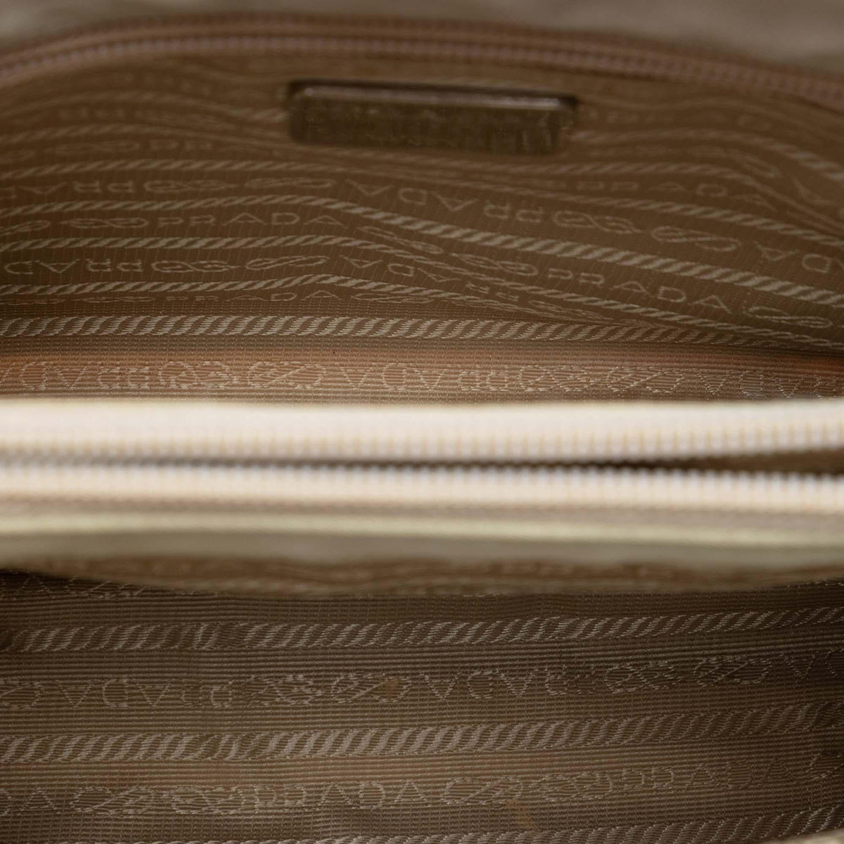 Prada Tessuto Chain Shoulder Bag - Beige