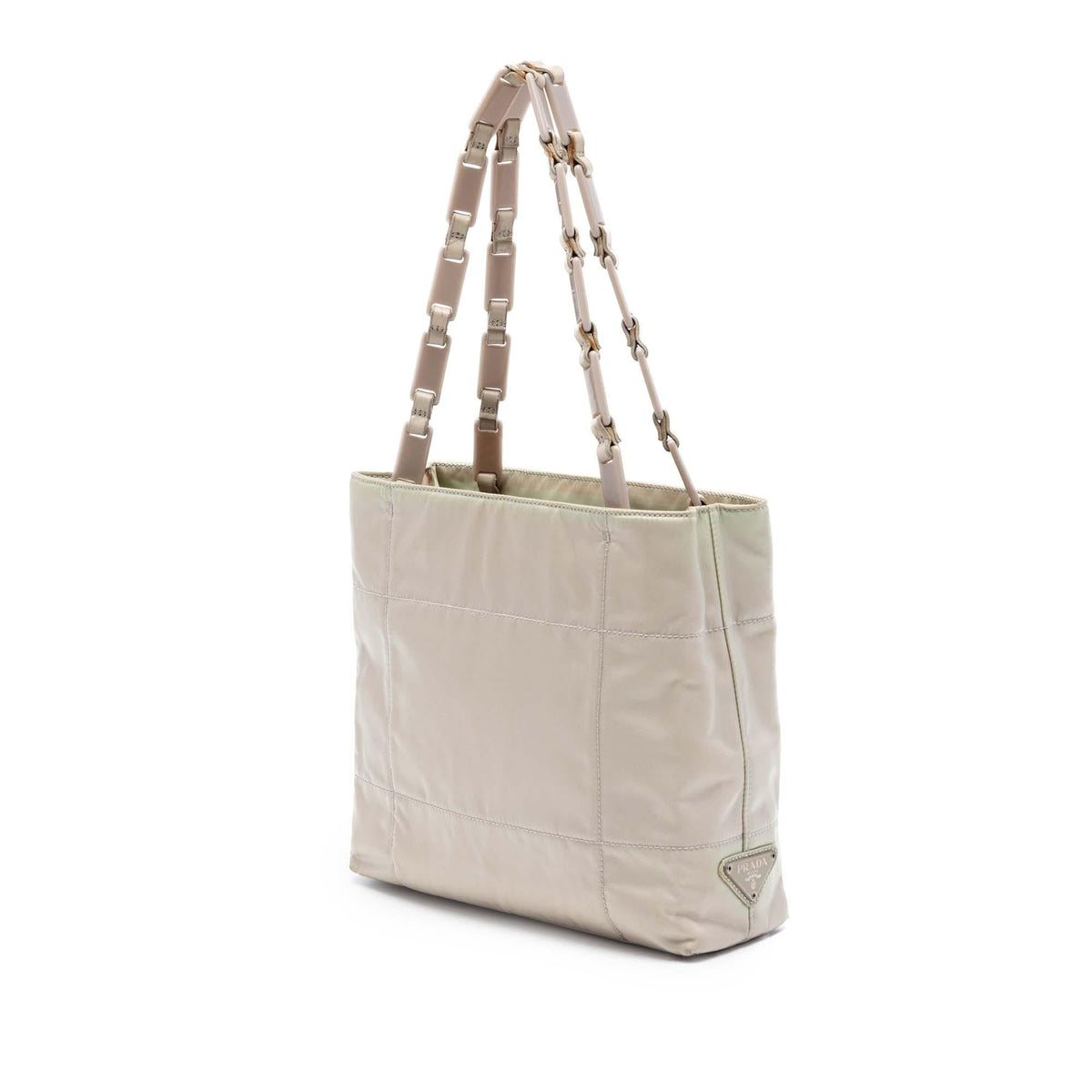 Prada Tessuto Chain Shoulder Bag - Beige