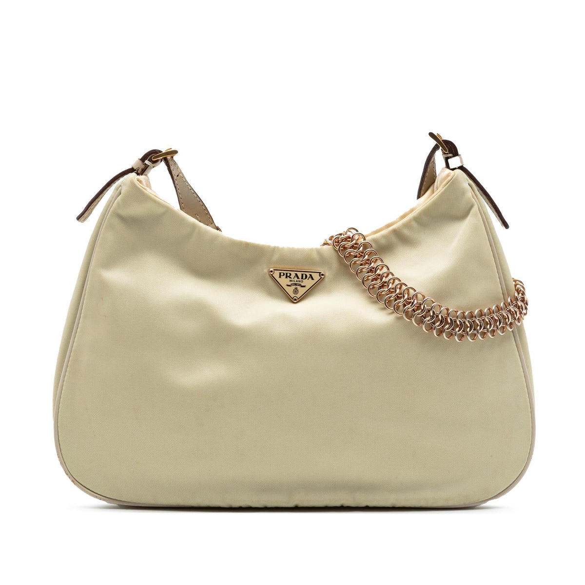 Prada Tessuto Chain Shoulder Bag - Brown