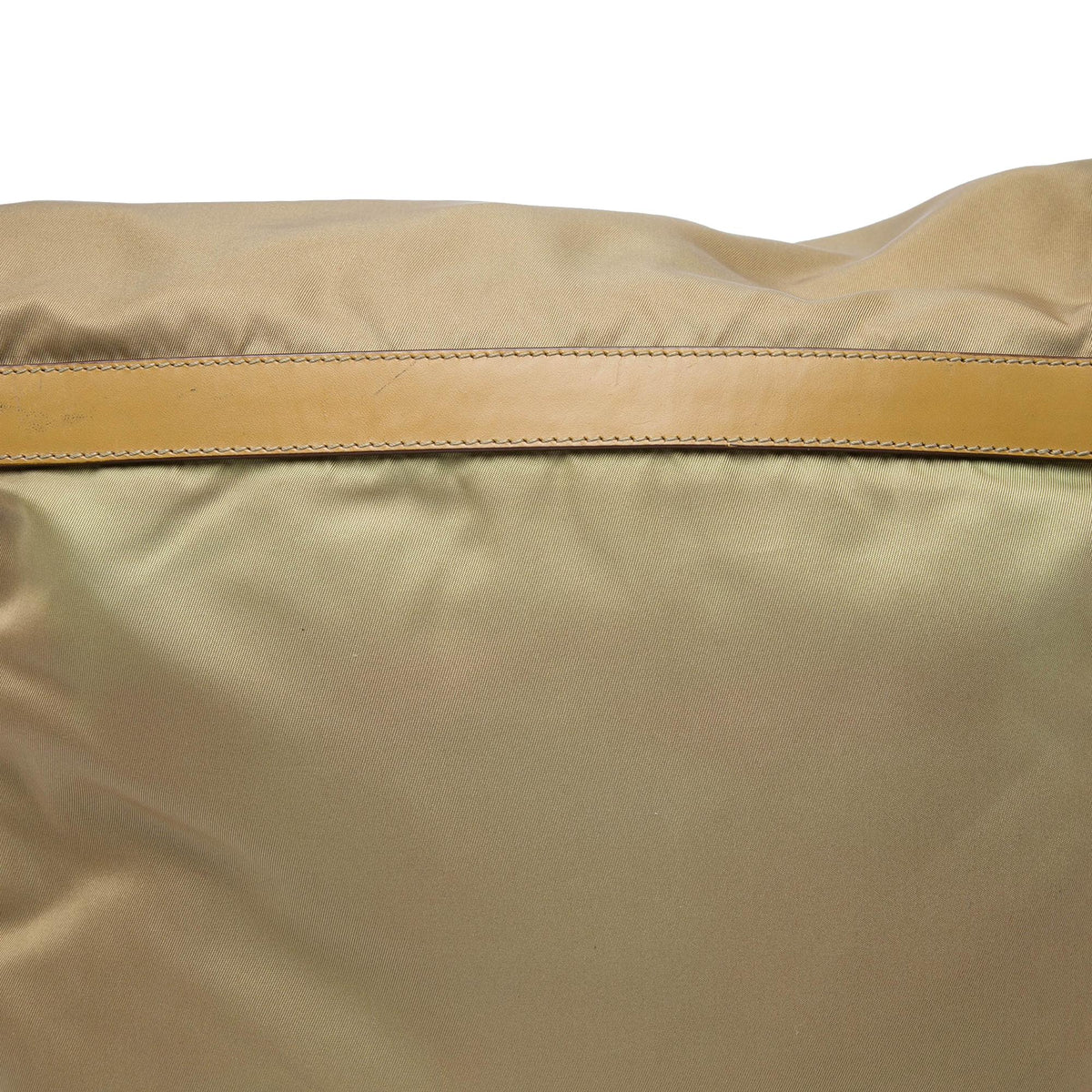 Prada Tessuto Double Buckle Messenger Bag - Beige