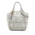 Prada Tessuto Gaufre Satchel - Grey