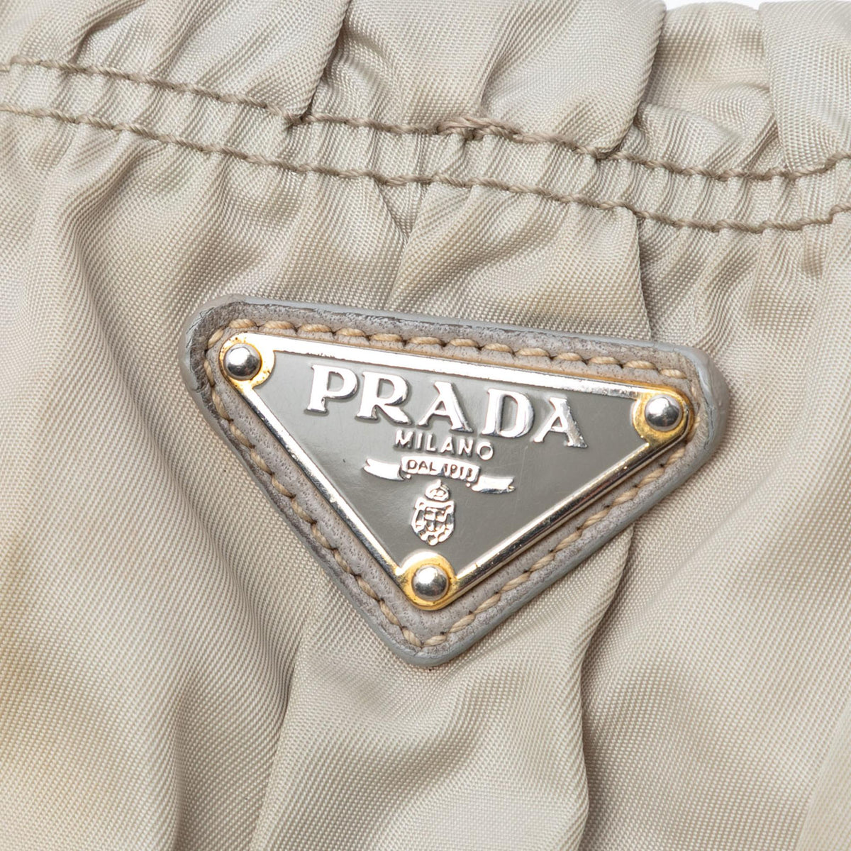 Prada Tessuto Gaufre Satchel - Grey