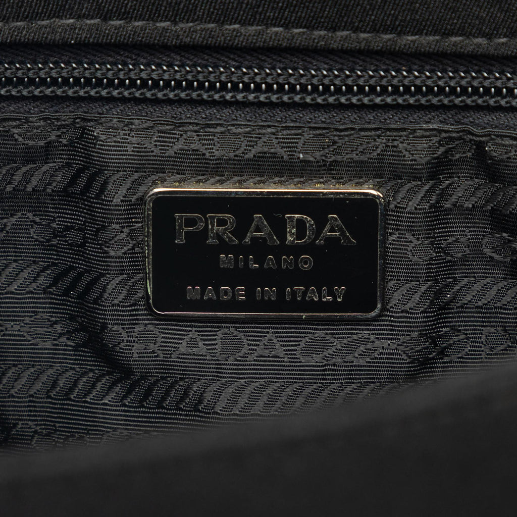 Prada Tessuto Swing Chain Shoulder Bag - Black