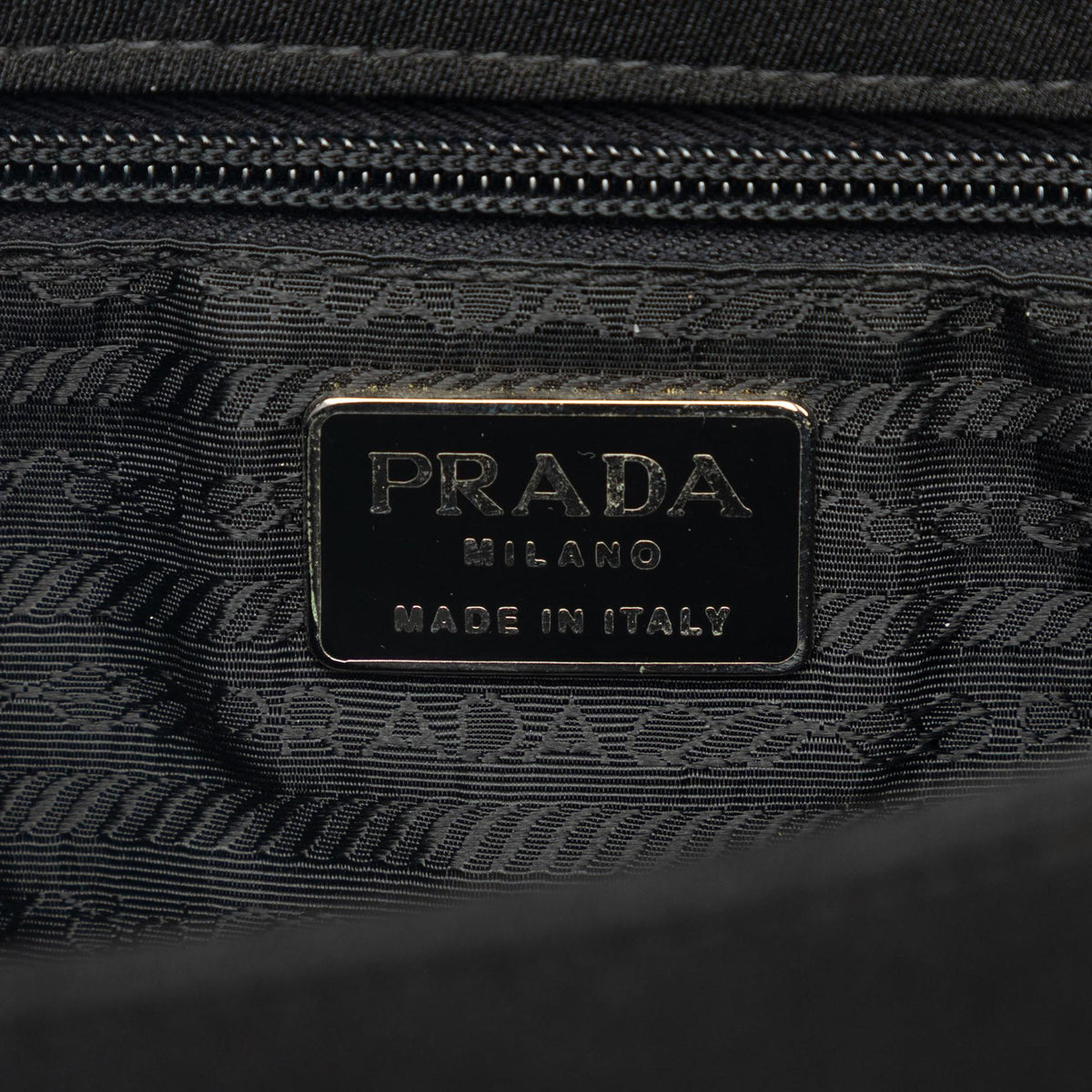 Prada Tessuto Swing Chain Shoulder Bag - Black