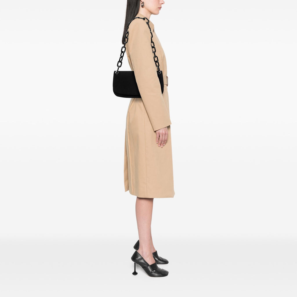 Prada Tessuto Swing Chain Shoulder Bag - Black