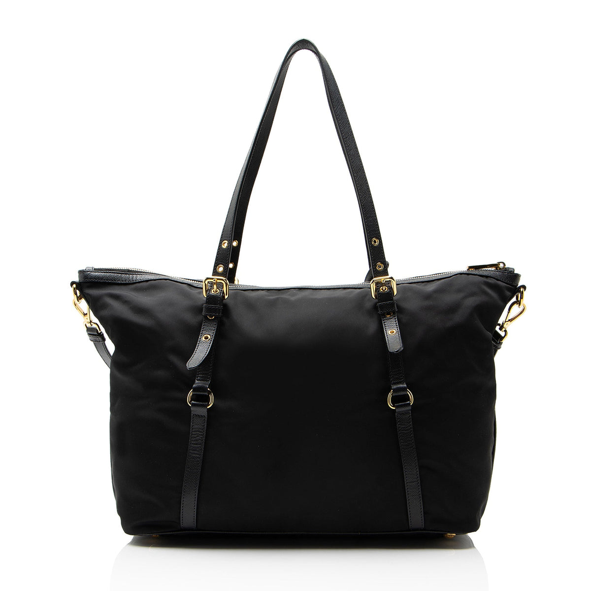 Prada Tessuto Zip Tote Bag - Black