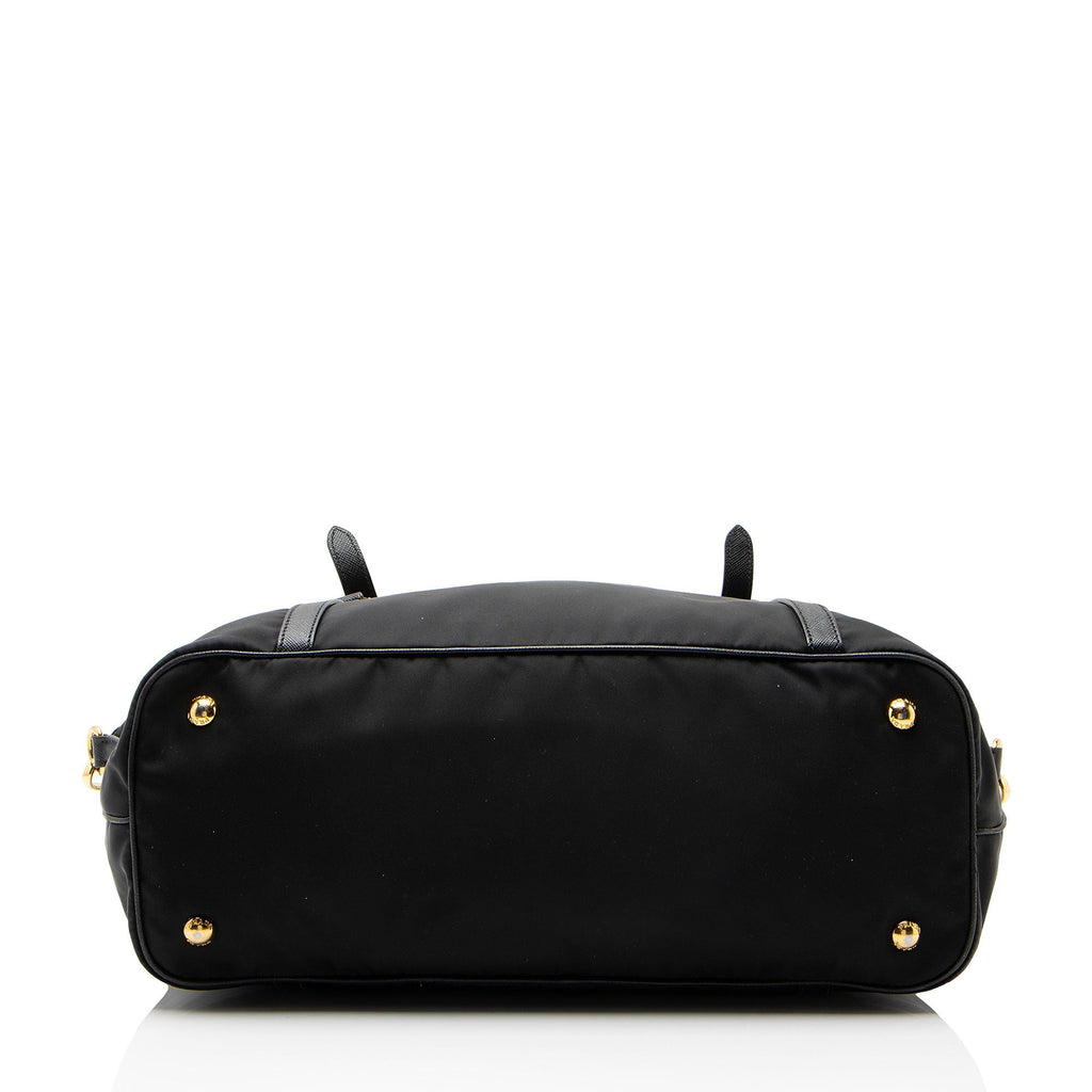 Prada Tessuto Zip Tote Bag - Black