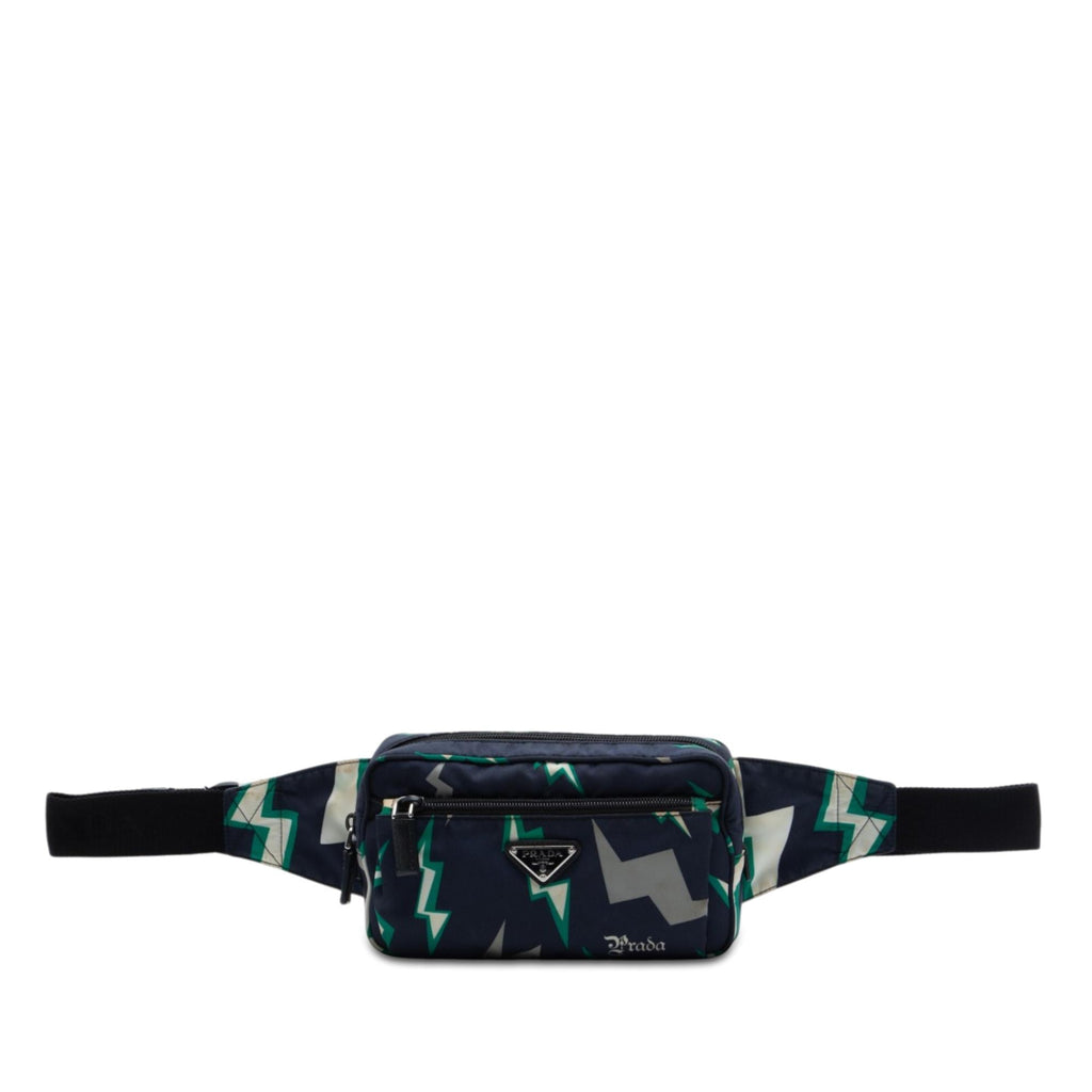 Prada Universal Studios Tessuto Frankenstein Thunder Belt Bag - Blue