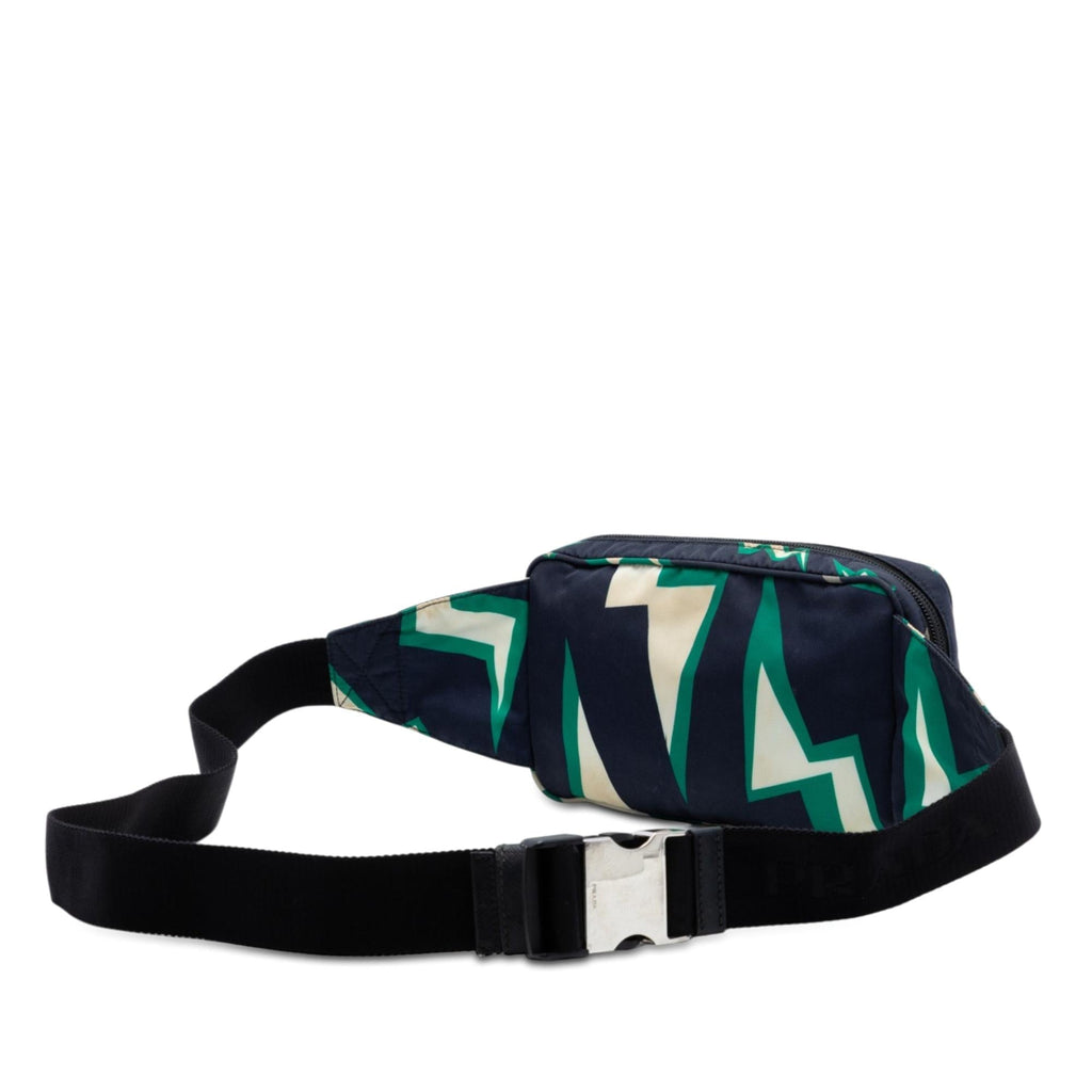 Prada Universal Studios Tessuto Frankenstein Thunder Belt Bag - Blue