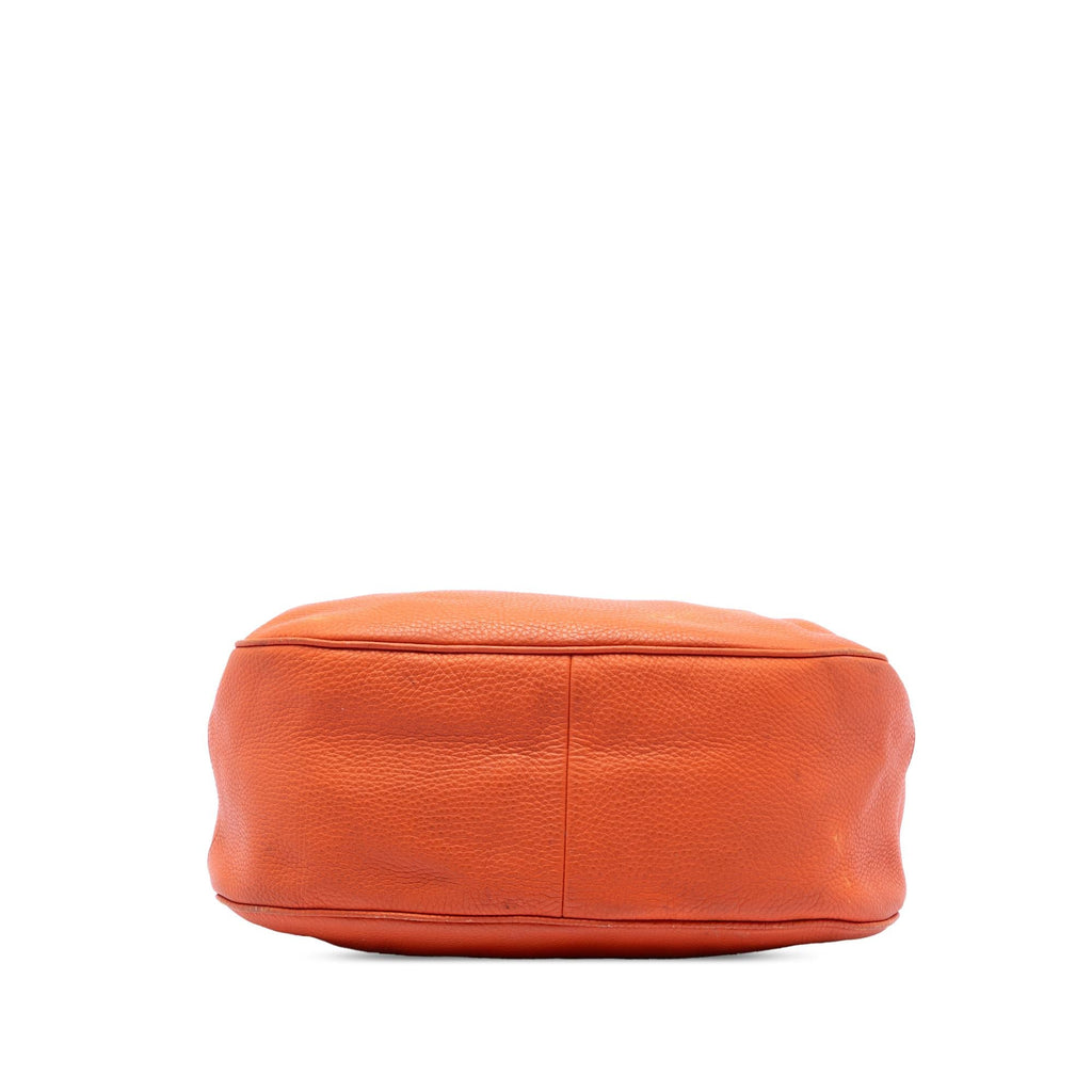 Prada Vitello Daino Zip Top Hobo - Orange