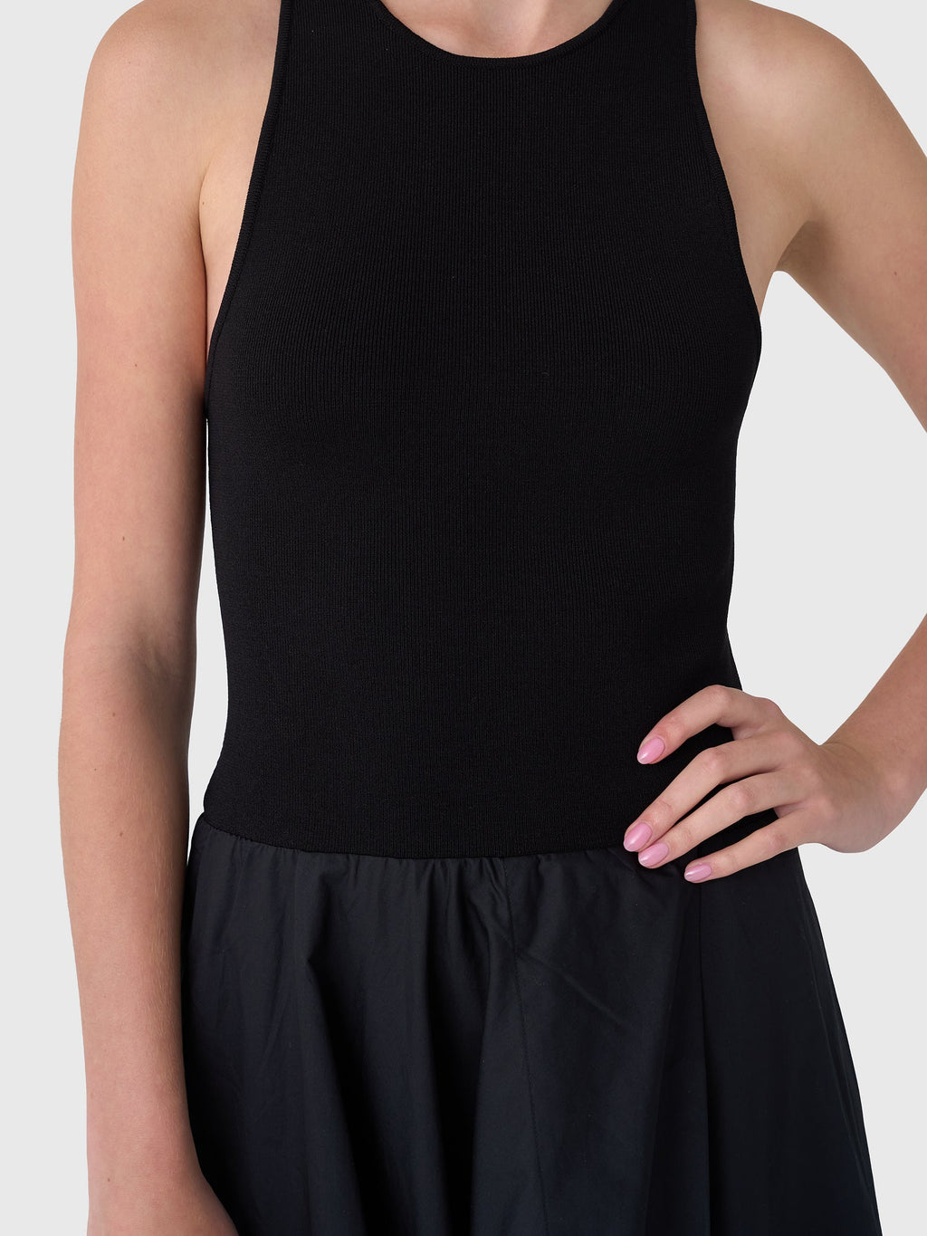 St. Agni Women's Knit Bodice Asymm Dress