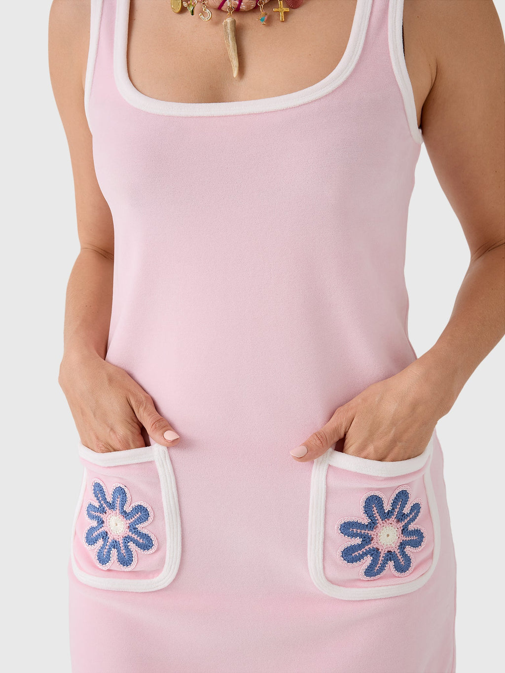 My Beachy Side Women's Peony Terry Mini Dress