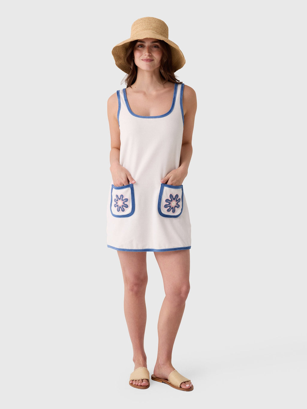 My Beachy Side Women's Peony Terry Mini Dress