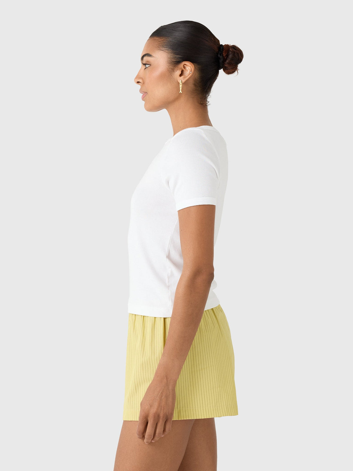 Enza Costa Women's Supima Cotton Bateau Tee