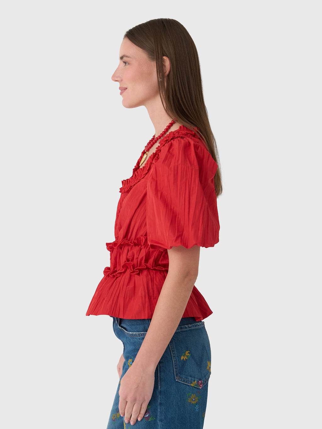 Damson Madder Women's Everly Ruffle Blouse