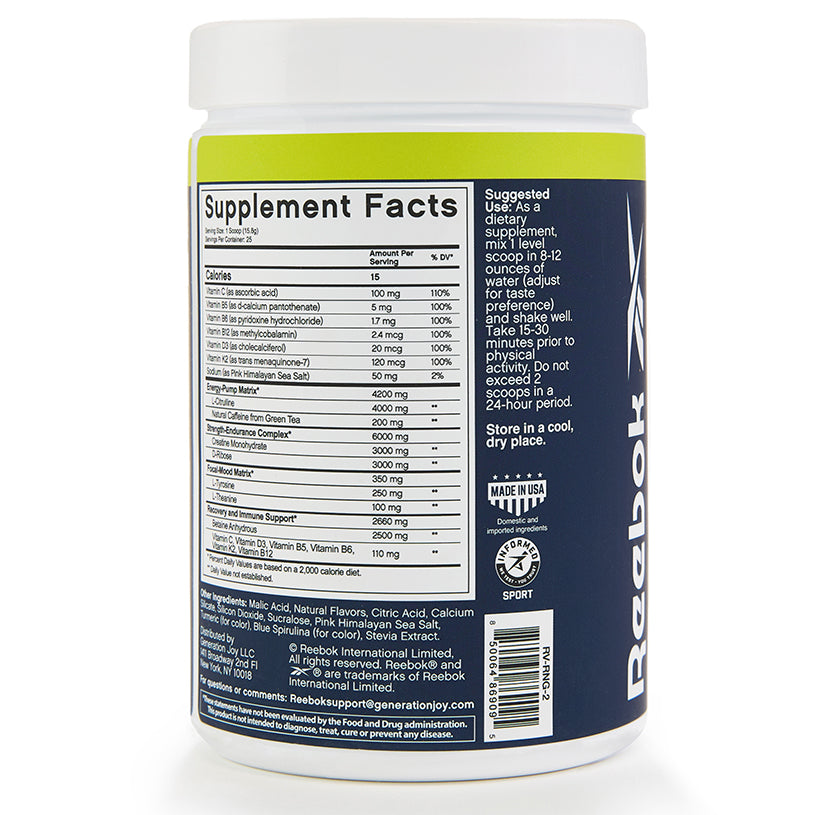 Reebok ReeEnergize Pre-Workout + Creatine