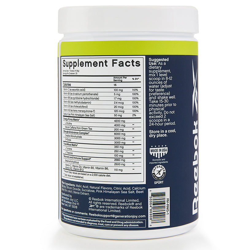 Reebok ReeEnergize Pre-Workout + Creatine