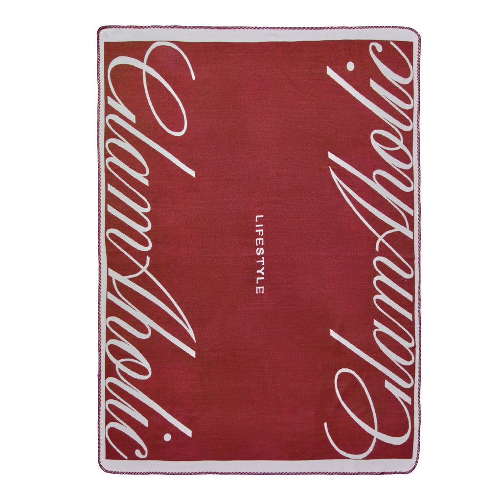 SIGNATURE LUXE THROW BLANKET - BURGUNDY