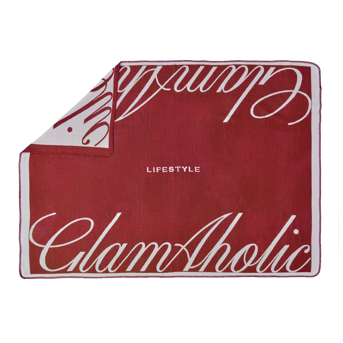 SIGNATURE LUXE THROW BLANKET - BURGUNDY