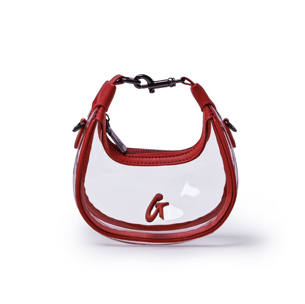NANO CLEAR HOBO BAG - RED