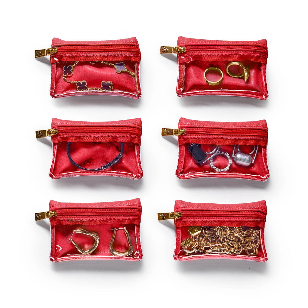 PEBBLE JEWELRY CASE - RED